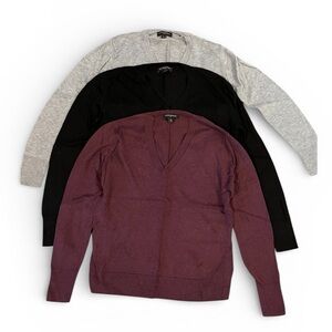 Lot of 3 BRF Sparkly V-Neck Sweaters